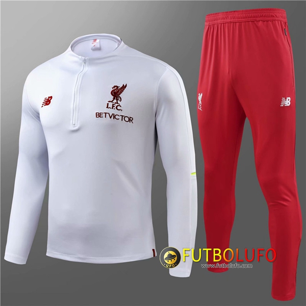 vehículo Inclinarse primero Nueva Chandal del FC Liverpool Niño Blanco 2018/2019 Sudadera + Pantalones  Tailandia