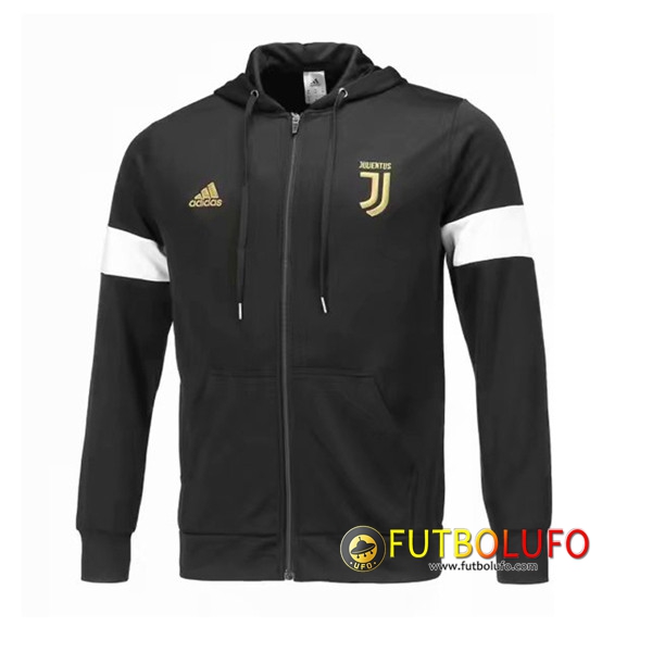 Chaqueta Futbol con capucha Juventus Negro 2018 2019