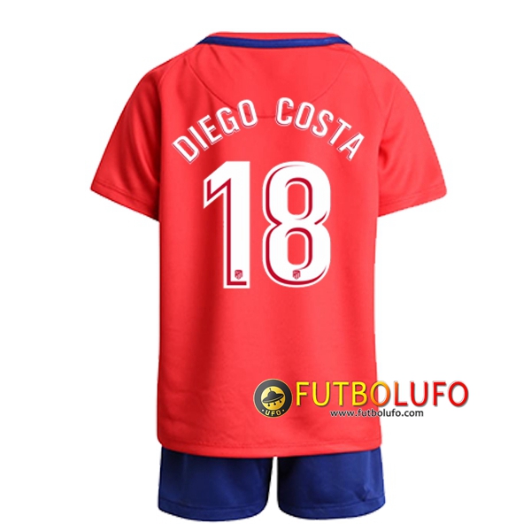 Primera Camiseta Atletico Madrid (DIEGO COSTA 18) Niño 2017/2018 + Pantalones Cortos