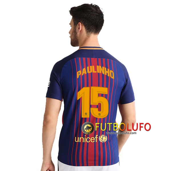 Primera Camiseta del FC Barcelona (Paulinho 15) 2017/2018