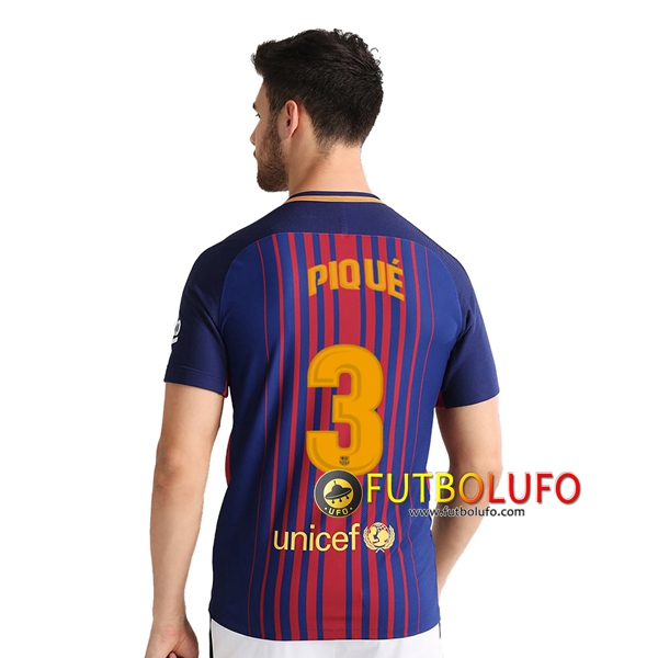Primera Camiseta del FC Barcelona (PIQUE 3) 2017/2018