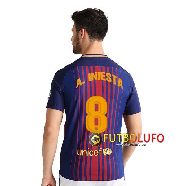 Primera Camiseta del FC Barcelona (A.INIESTA 8) 2017/2018