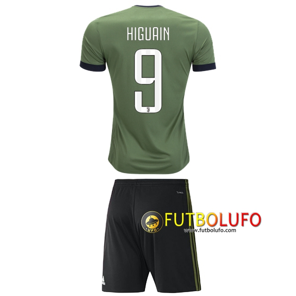 Tercera Camiseta Juventus (Higuain 9) Niño 2017/2018 + Pantalones Cortos
