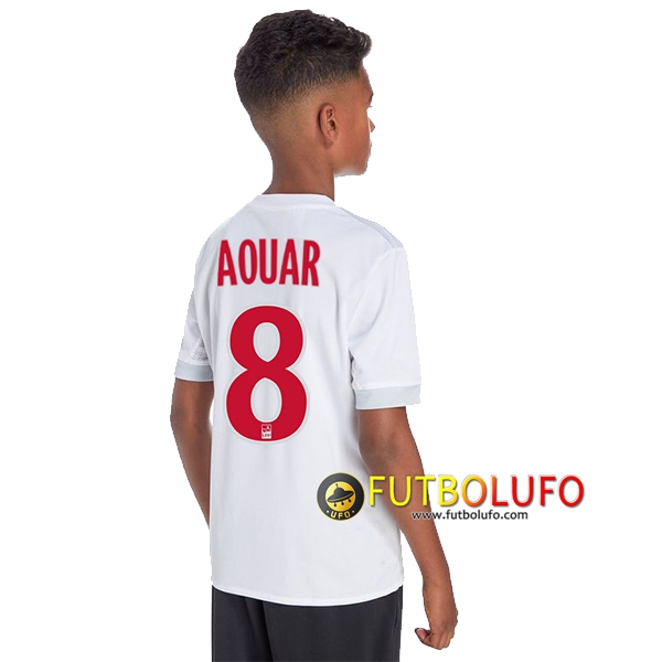 Primera Camiseta Olympique Lyon OL (AOUAR 8) Niño 2017/2018 + Pantalones Cortos
