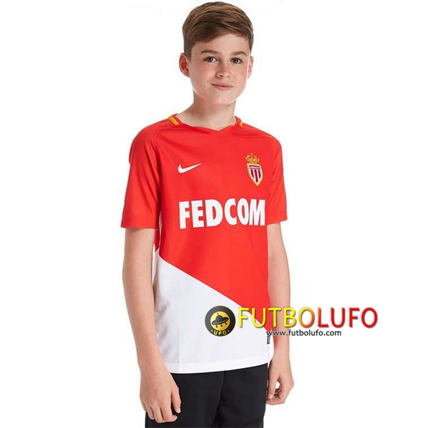 Primera Camiseta AS Monaco Niño 2017/2018 + Pantalones Cortos