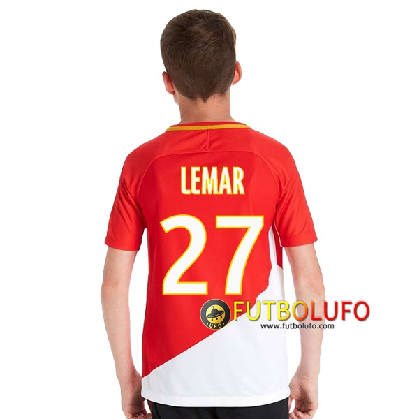Primera Camiseta AS Monaco (Lemar 27) Niño 2017/2018 + Pantalones Cortos