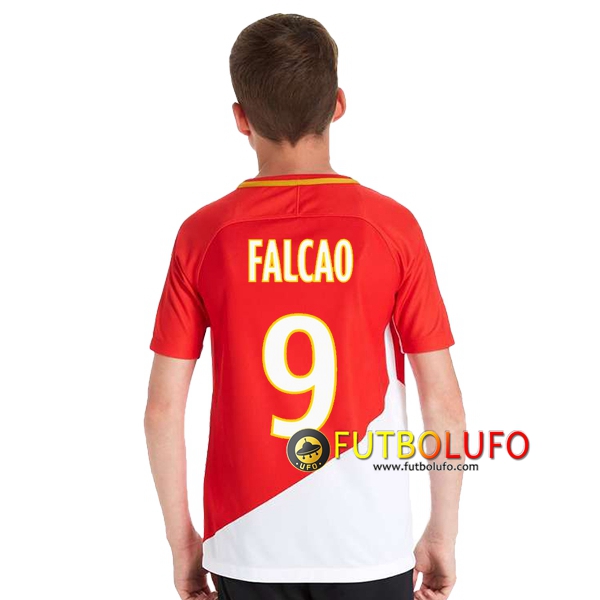 Primera Camiseta AS Monaco (Falcao 9) Niño 2017/2018 + Pantalones Cortos