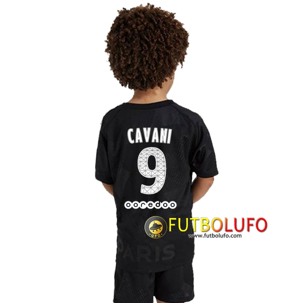 Tercera Camiseta PSG (CAVANI 9) Niño 2017/2018 + Pantalones Cortos