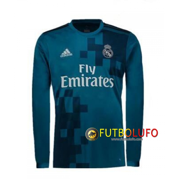 Nueva Camiseta Real Madrid Manga Larga Equipacion 2017 2018 Tailandia