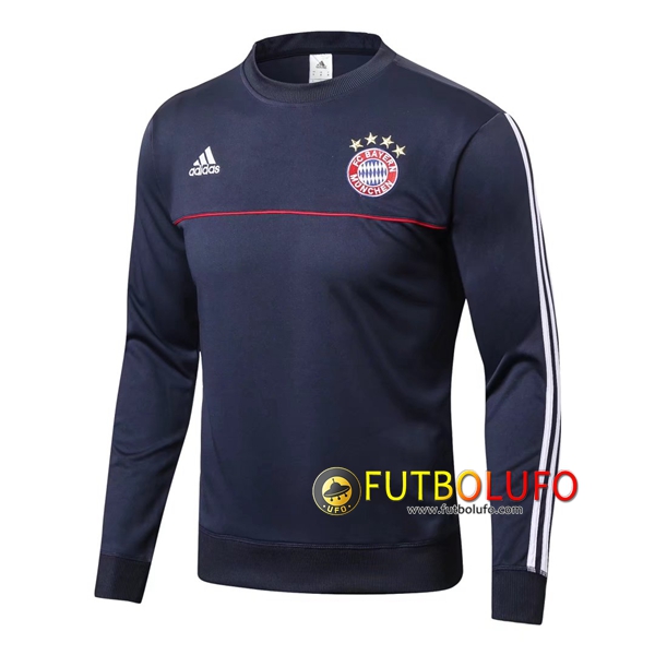 Sudadera de entrenamiento Bayern Munich Azul Marina Cuello redondo 2017/2018