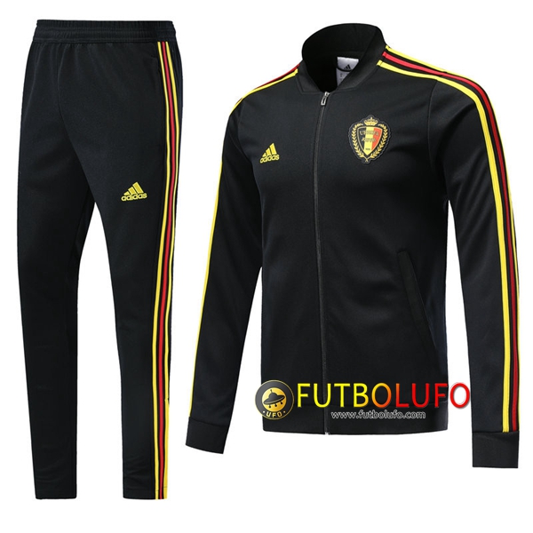 Chandal del Bélgica Negro 2018/2019 Chaqueta + Pantalones
