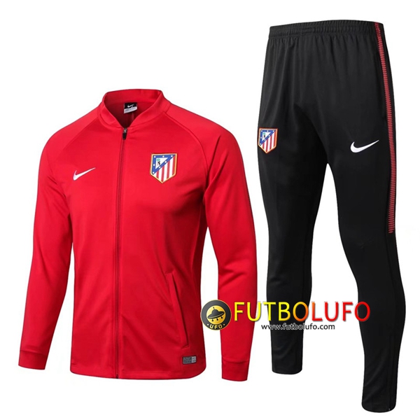 Chandal del Atletico Madrid Roja 2017/2018 Chaqueta + Pantalones