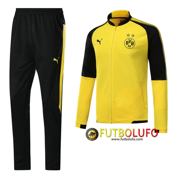 Chandal del Dortmund BVB Amarillo/Negro 2017/2018 Chaqueta + Pantalones