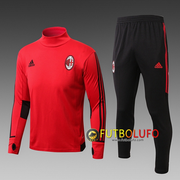 Chandal del AC Milan Niño Rojo 2017/2018 Sudadera + Pantalones