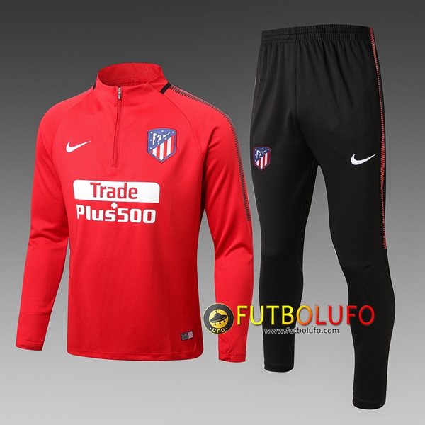 Chandal del Atletico Madrid Niño Rojo 2017/2018 Sudadera + Pantalones