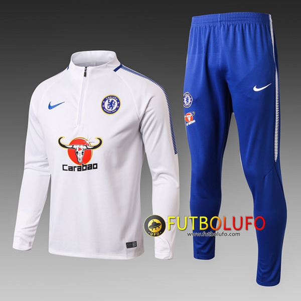 Chandal del FC Chelsea Niño Blanco 2017/2018 Sudadera + Pantalones