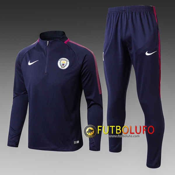 Chandal del Manchester City Niño Azul Marina 2017/2018 Sudadera + Pantalones