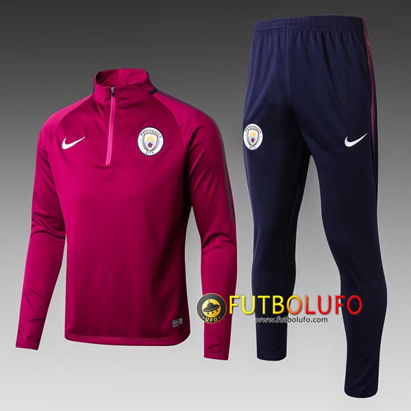 Chandal del Manchester City Niño Púrpura 2017/2018 Sudadera + Pantalones