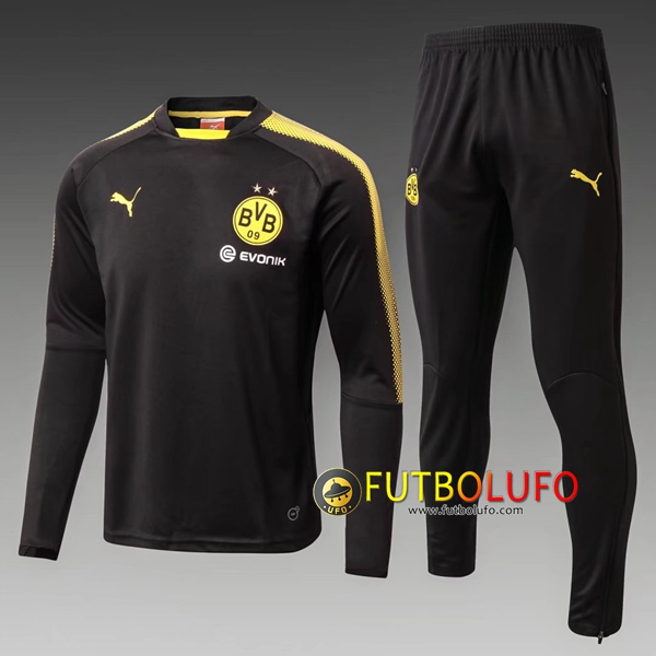 Chandal del Dortmund BVB Niño Negro 2017/2018 Sudadera + Pantalones