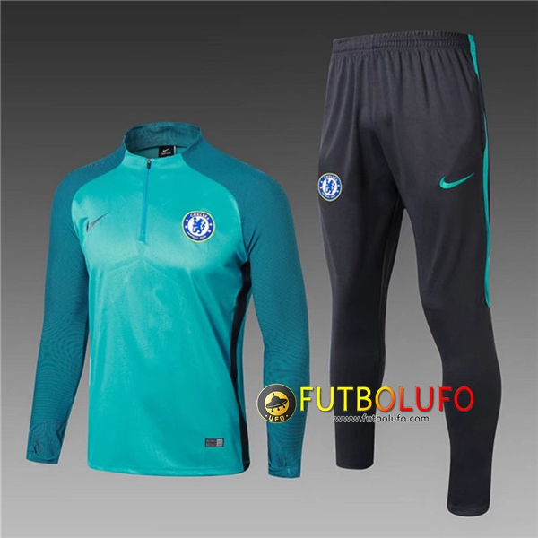 Chandal del FC Chelsea Niño Azul Strike Drill 2017/2018 Sudadera + Pantalones