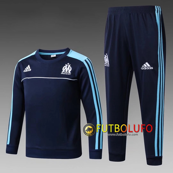 Chandal del Marsella OM Niño Azul Marina 2017/2018 Sudadera + Pantalones
