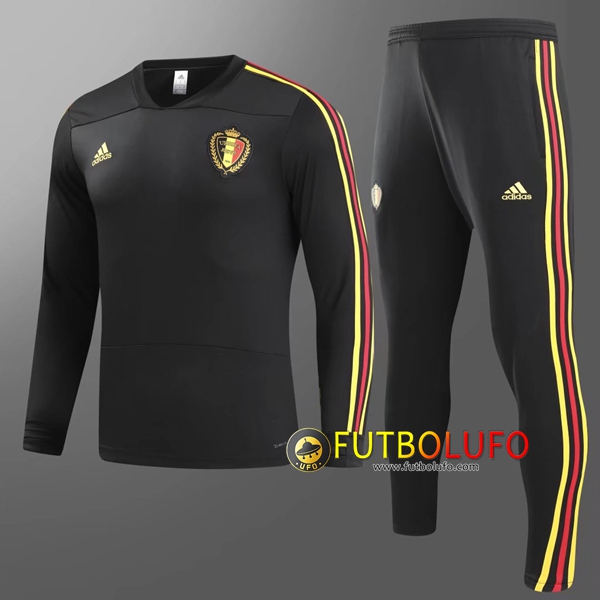 Chandal del Bélgica Niño Negro 2018/2019 Sudadera + Pantalones