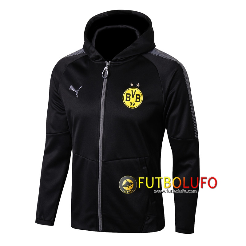 Chaqueta Futbol con Capucha Dortmund BVB Negro 2017/2018