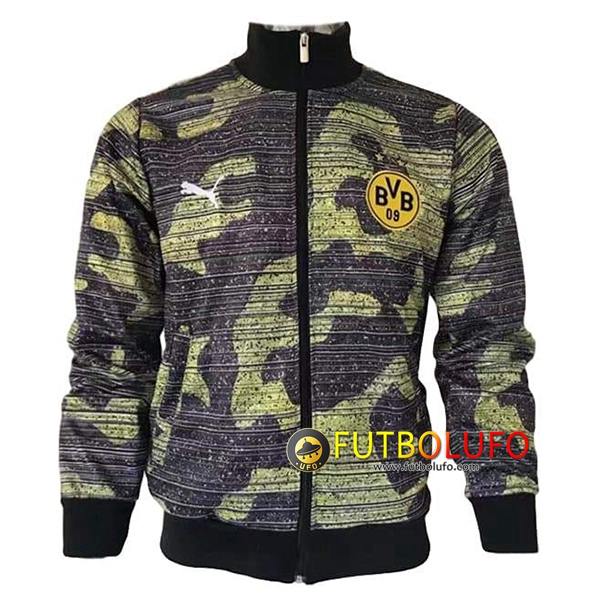 Chaqueta Futbol Dortmund BVB Amarillo/Gris Camuflaje 2017/2018