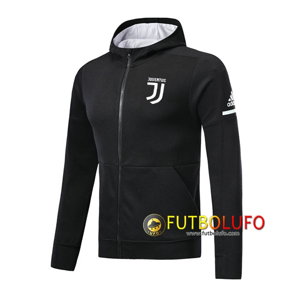 Chaqueta Futbol con Capucha Juventus Negro 2017/2018