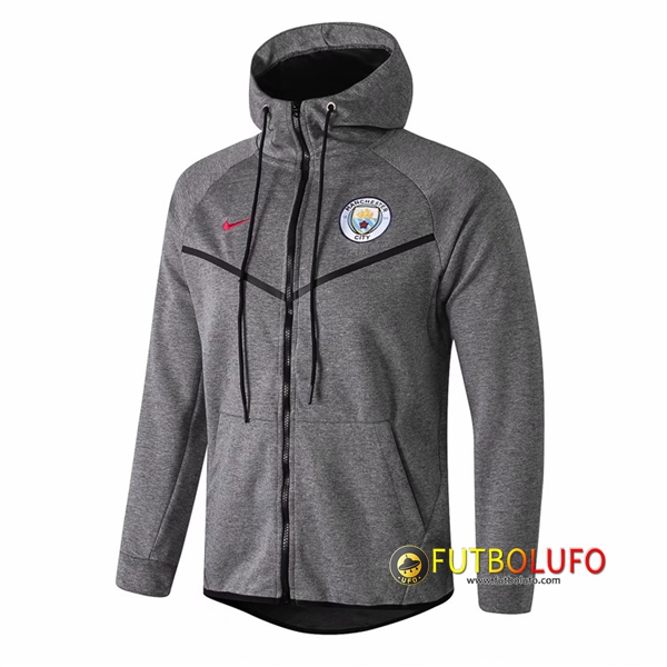 Chaqueta con capucha Manchester City Gris 2018 2019