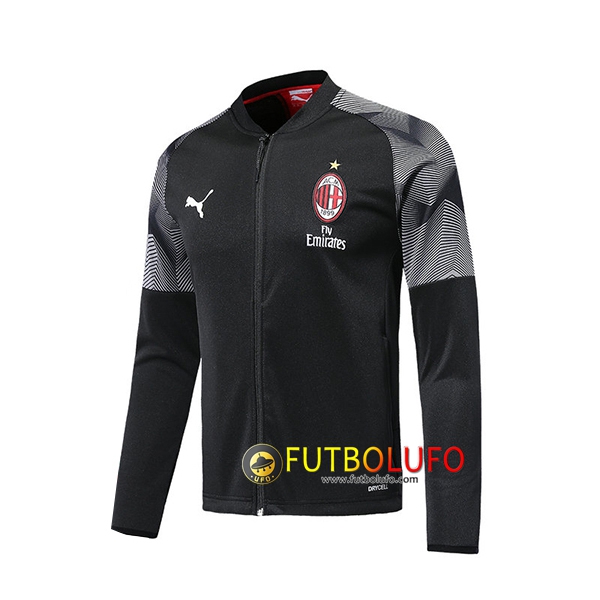 Nuevo Chaqueta Futbol AC Milan Negro 2019 2020