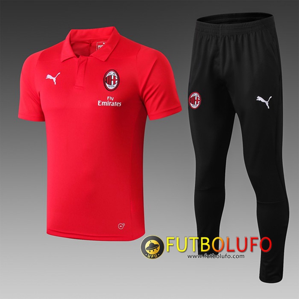 Polo AC Milan + Pantalones Roja 2019 2020