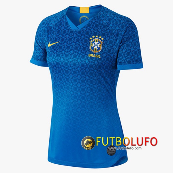 Segunda Camiseta Futbol Brasil Mujer Copa Mundial 2018