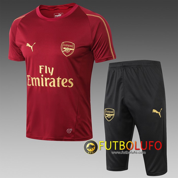 Pre-partido Camiseta Entrenamiento Arsenal + Pantalones 3/4 Roja 2019 2020