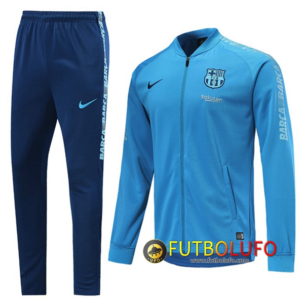 aterrizaje Banquete Sin personal Nueva Chandal Futbol FC Barcelona Azul 2019 2020 Chaqueta + Pantalones  Tailandia