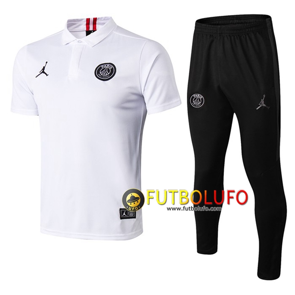 Polo Traje Paris PSG Jordan + Pantalones Blanco 2019/2020