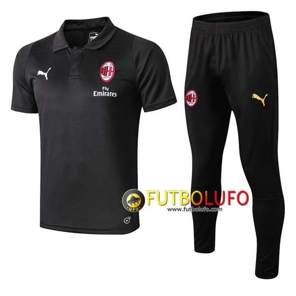 Polo Traje AC Milan + Pantalones Negro 2019/2020
