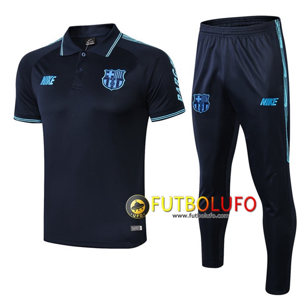 Polo Traje FC Barcelona NIKE + Pantalones Azul oscuro 2019/2020