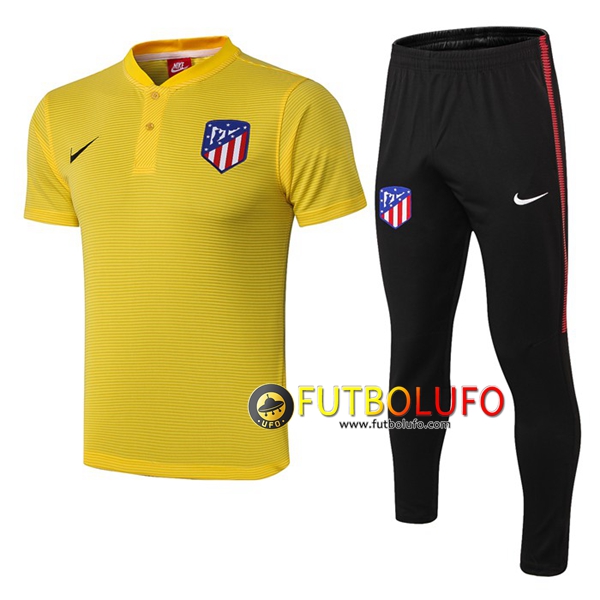 Polo Traje Atletico Madrid + Pantalones Amarillo 2019/2020