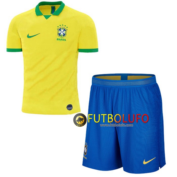 Primera Camiseta Brasil Niños 2019/2020 + Pantalones Cortos