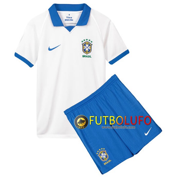 Segunda Camiseta Brasil Niños 2019/2020 + Pantalones Cortos