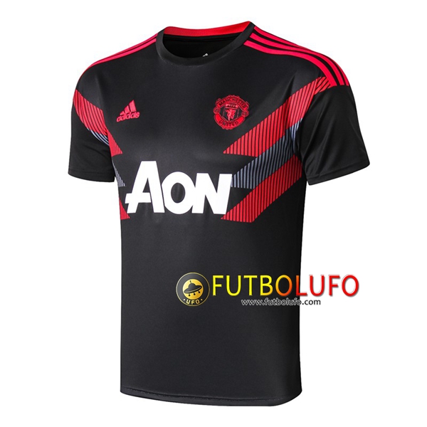 Pre-partido Camiseta Entrenamiento Manchester United Negro/Roja 2019/2020