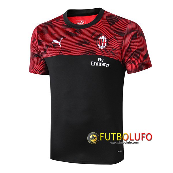 Camiseta Entrenamiento Milan AC Negro Roja 2019/2020