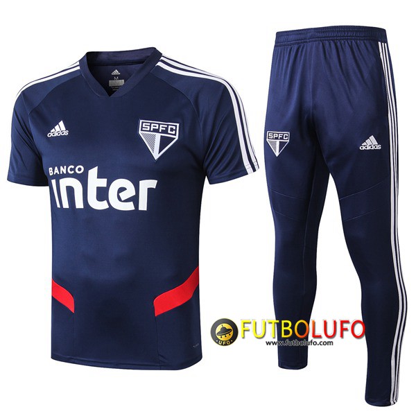 Camiseta Entrenamiento Traje Sao Paulo FC + Pantalones Azul 2019/2020