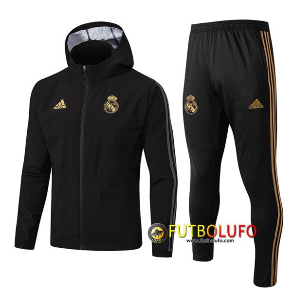 Chandal del Real Madrid Negro 2019 2020 Chaqueta con capucha + Pantalones