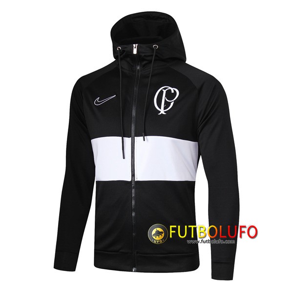 Chaqueta Futbol Con Capucha Corinthians Negro 2019/2020
