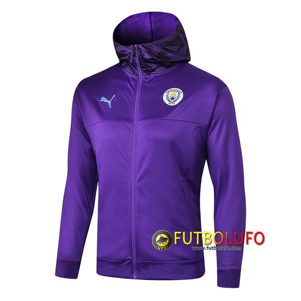 Chaqueta Futbol Con Capucha Manchester City Purpura 2019/2020