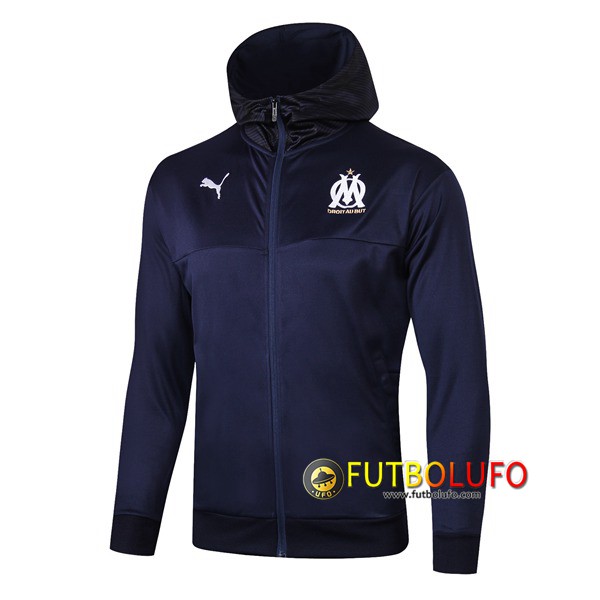 Chaqueta Futbol Con Capucha Marsella OM Azul Oscuro 2019/2020
