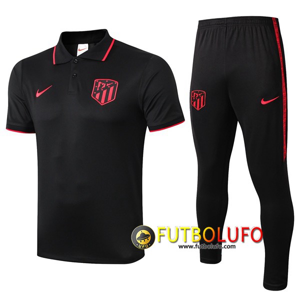 Polo Traje Atletico Madrid + Pantalones Negro 2019/2020