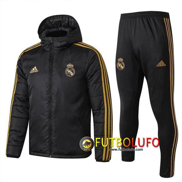 Chaqueta de Plumas Real Madrid Hombres Negro 2019/2020